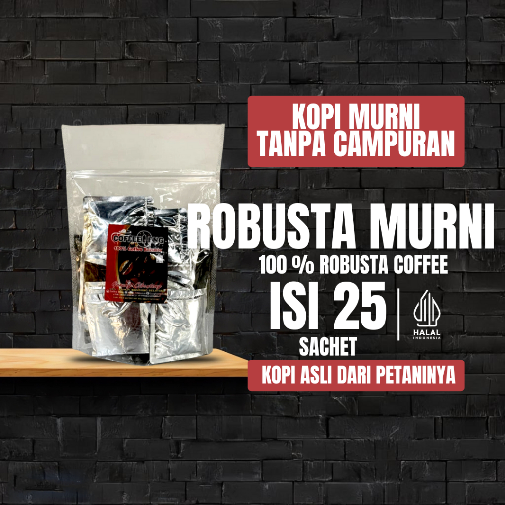 

COFFEEOENG Robusta Murni isi 25 sachet 100% Fresroasted