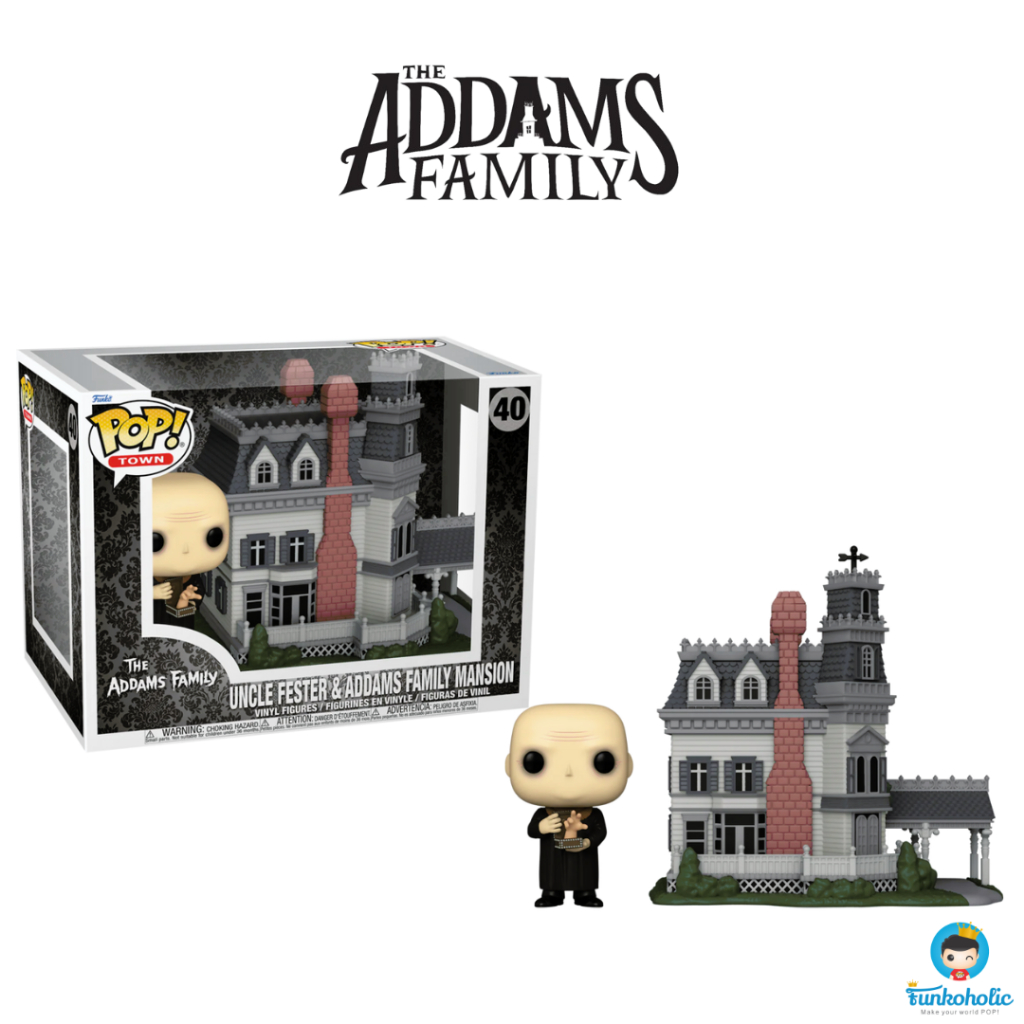 Funko POP Town The Addams Family (1964) - Uncle Fester & Addams Family Mansion #40