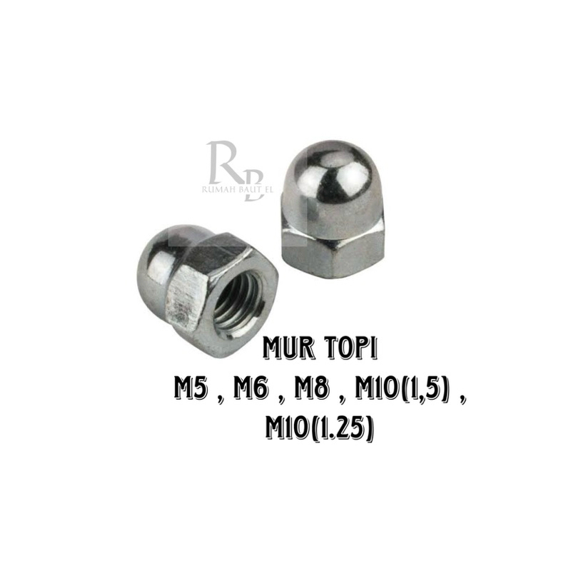 MUR TOPI STAINLESS M10 1.25 & 1.50