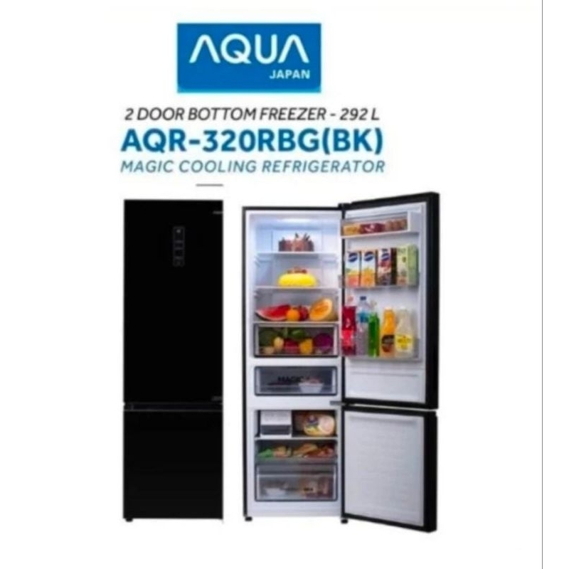 Kulkas AQUA AQR-320RBG Freezer Bawah