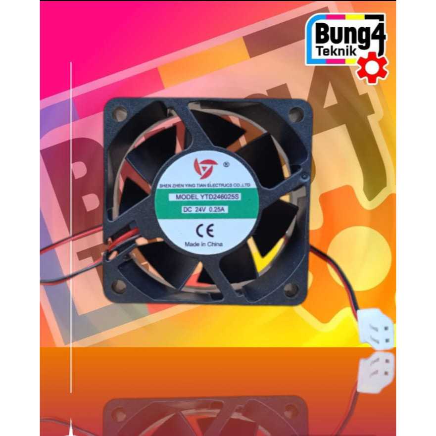 KOMPONEN KIPAS DC 24V 6cm TEBAL 2.5cm Fan DC 24V
