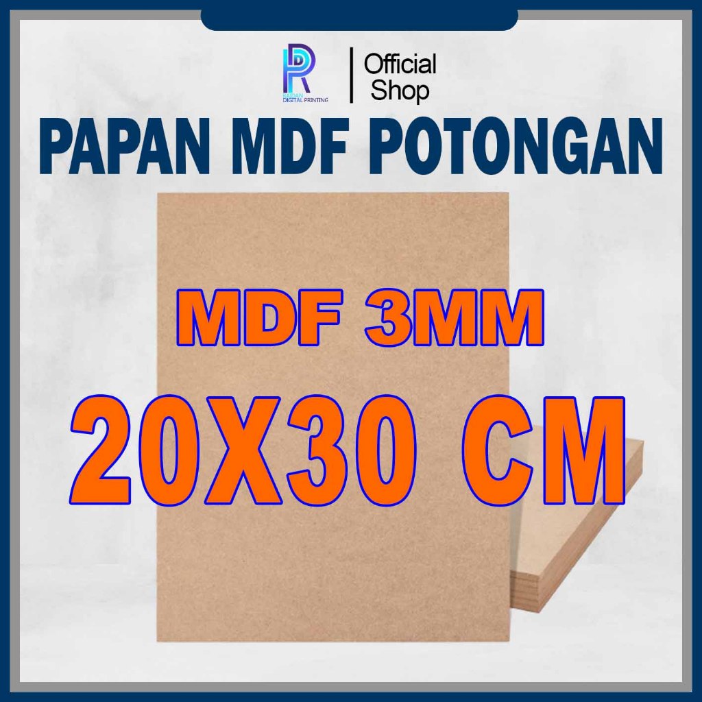 MDF 3MM Papan Kayu / kayu Mdf Siap Pakai [20x30 cm]