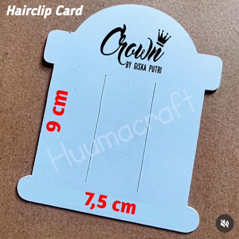 

Hairclip Card / Alas Jepit Rambut Printing Uk. 7,5x9 cm isi 55-60 lembar
