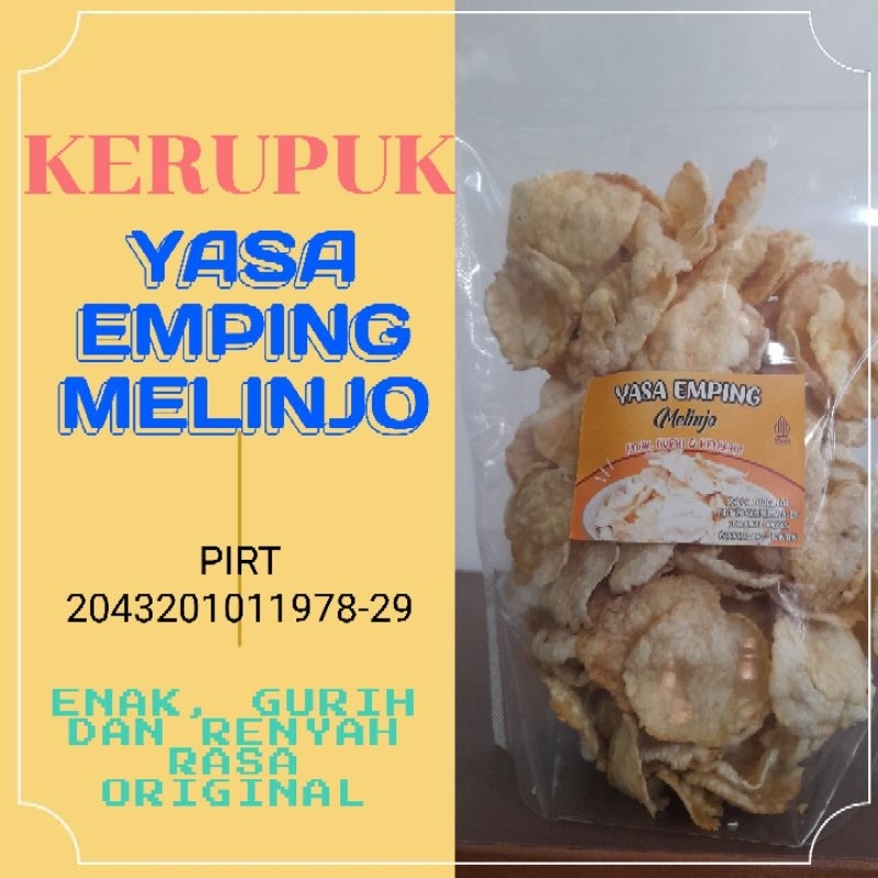 

KERUPUK/KERIPIK/CEMILAN EMPING MELINJO MATANG MERK YASA EMPING MELINJO