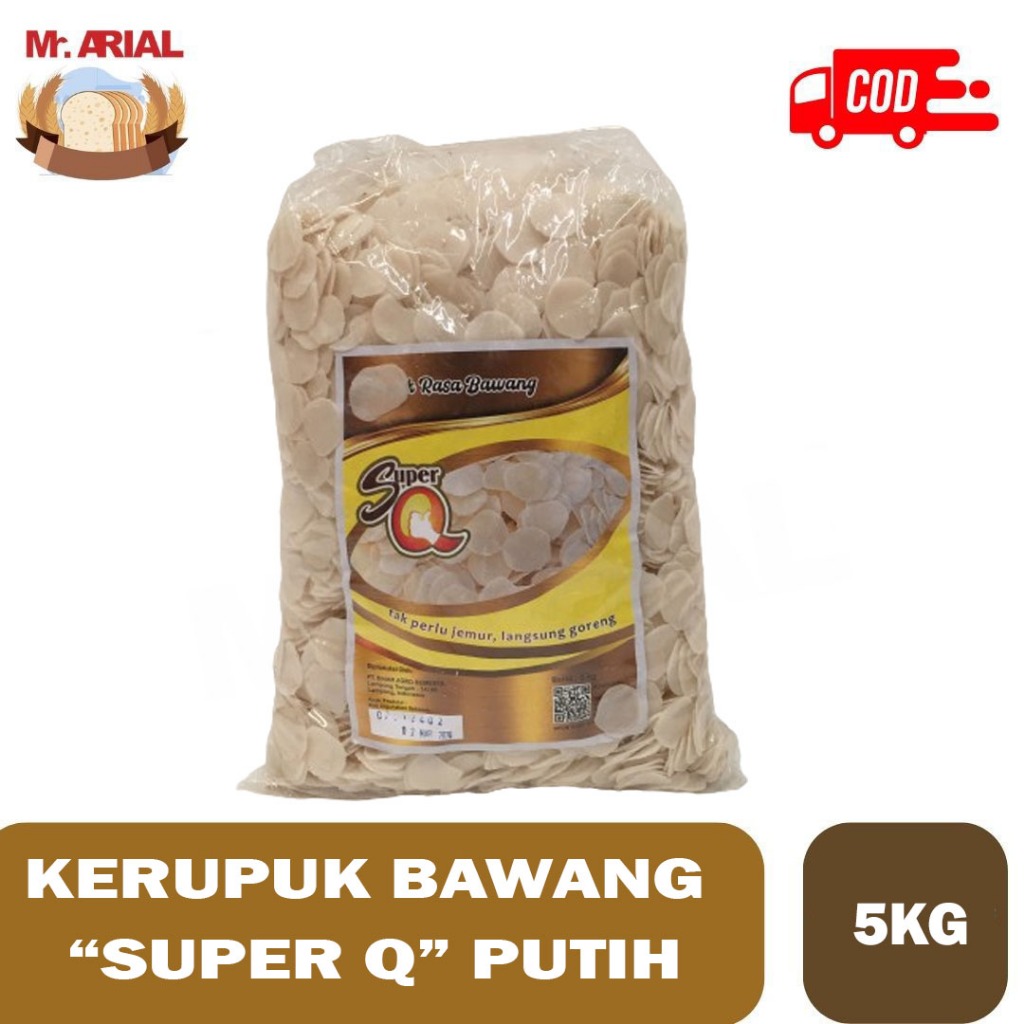 

Kerupuk Bawang "SUPER Q" Putih // Kerupuk Seblak Putih // Kerupuk Goreng @5KG (1 BALL)