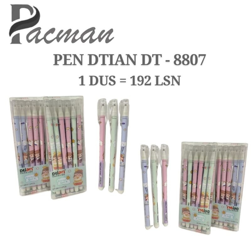 

6pcs Pen Gel Dtian 8807 /pen Gel Lucu /pen Gel murah