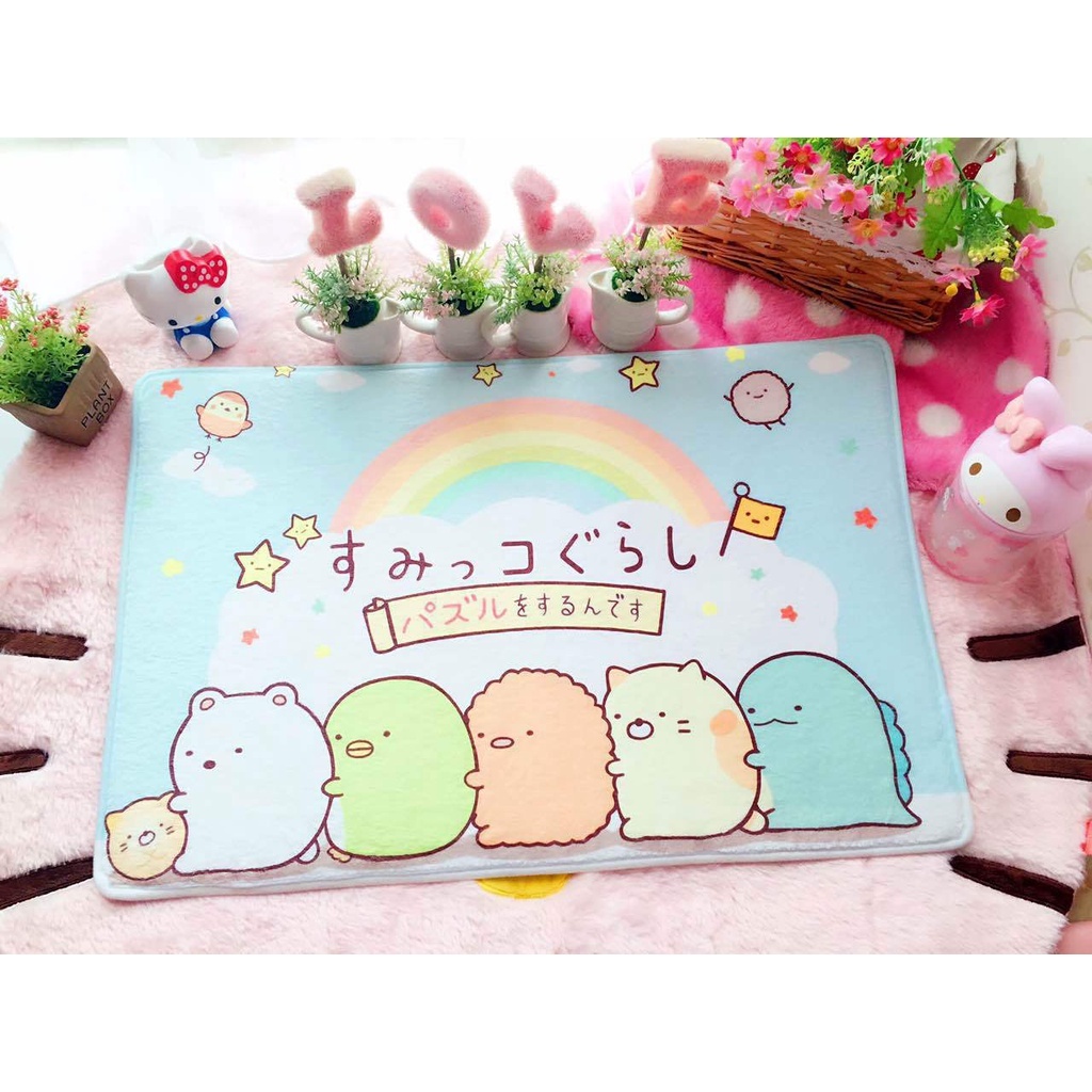 [VIRAL]  Floor mat / keset kamar karakter Sumikko Rainbow