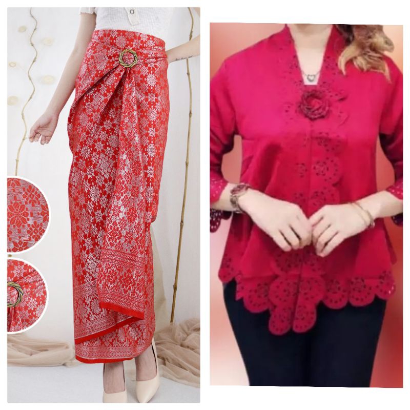 Stelan kebaya Rok songket lilit