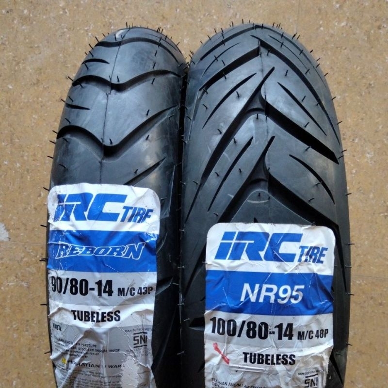 Ban Set Depan Belakang Honda Vario 125 150 New Sepasang IRC NR87Z REBORN NR95 100/80 & 90/80 Ring 14