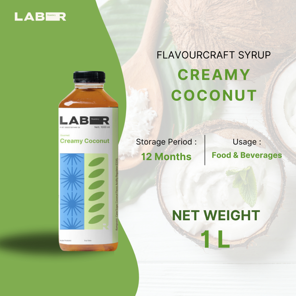 

LABR Syrup Creamy Coconut - Coconut Syrup - Sirup Kelapa 1 Liter