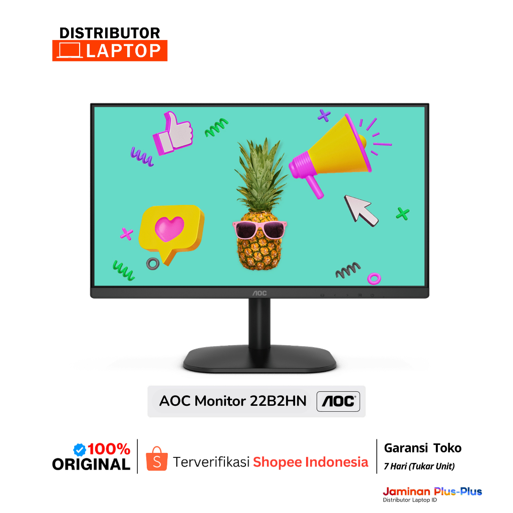 AOC Monitor 22B2HM2 21.5 inch VA Garansi Resmi