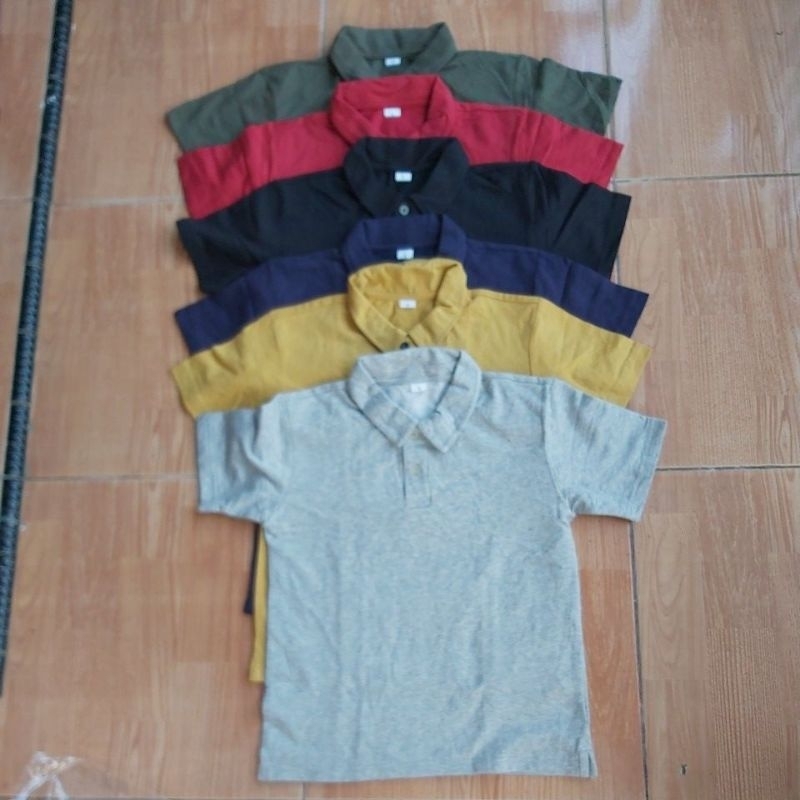 UNIQLO KIDS Kaos Polo Anak Lengan Pendek Uniqlo Original