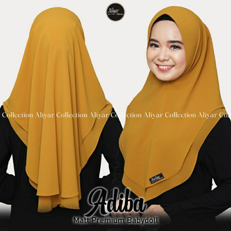 Hijab terbaru KHIMAR ADIBA original ALIYAR BY AWLIYA dua layer mini/kerudung instan adiba mini