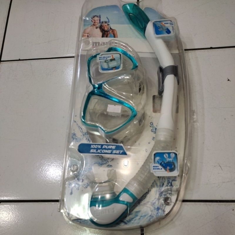 Paket alat selam merk Mares (snokel semi dry)
