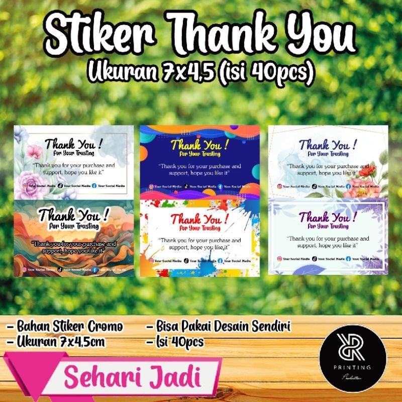 

Stiker/Stiker Thank You/Stiker Label Makanan/Stiker Label Minuman/Stiker Thank You Kotak Bisa ditulis