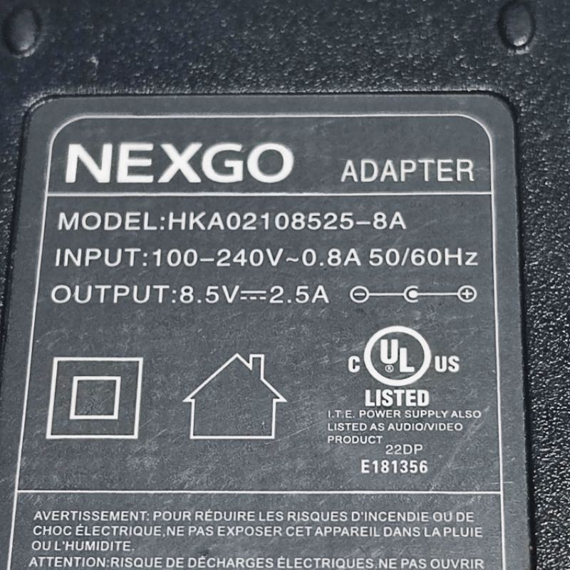 Adaptor HUNTKEY NEXGO 8,5VDC 2,5A Jack 5,5mm