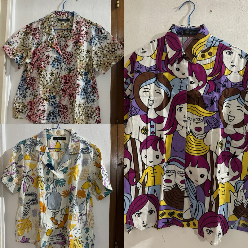 preloved kemeja perempuan/cewek merek cotton tree