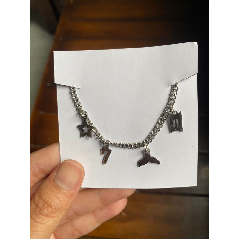 Bracelet Gelang BTS Layover Golden Titanium anti karat Jewelry Perhiasan Kalung / TAEHYUNG / JUNGKOO