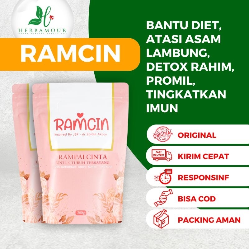 

[DISTRIBUTOR RESMI] HERBALOV RAMCIN RAMPAI CINTA JSR, Pelangsing Badan Diet Herbal Alami Ampuh / Penurun Berat Badan / Melancarkan Haid, Meredakan Maag dan Gerd