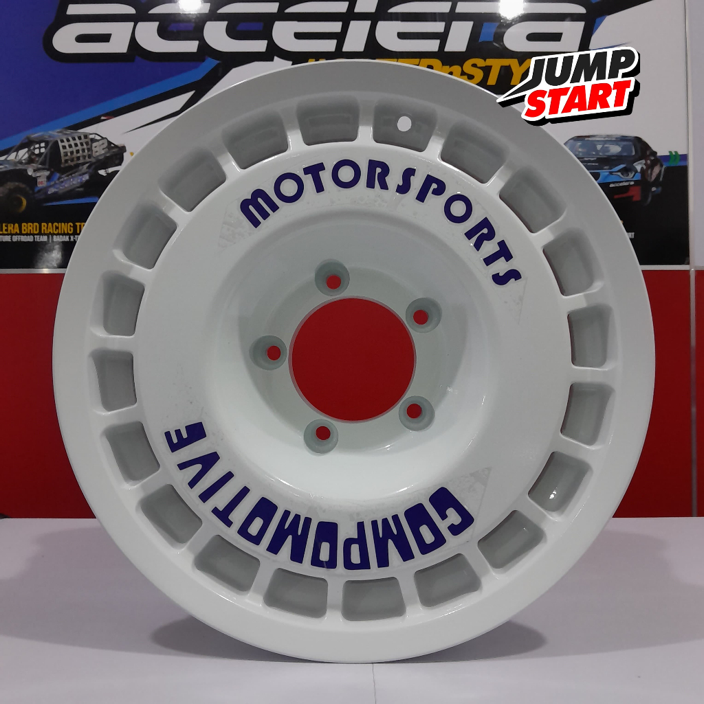 Velg ring 16 escudo katana feroza jimny taft hsr wheel rally baut 5x139,7 lebar 7,5 offset 0 white