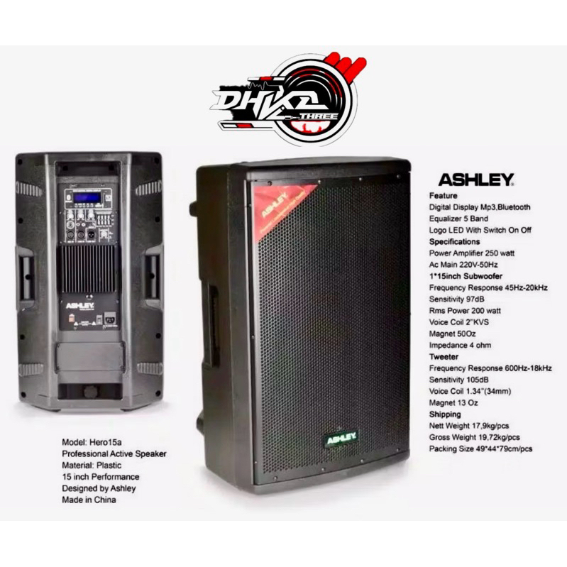 SPEAKER AKTIF ASHLEY HERO 15A / Speaker Ashley Aktif Hero 15a / Speaker Ashley HERO 15 A Original
