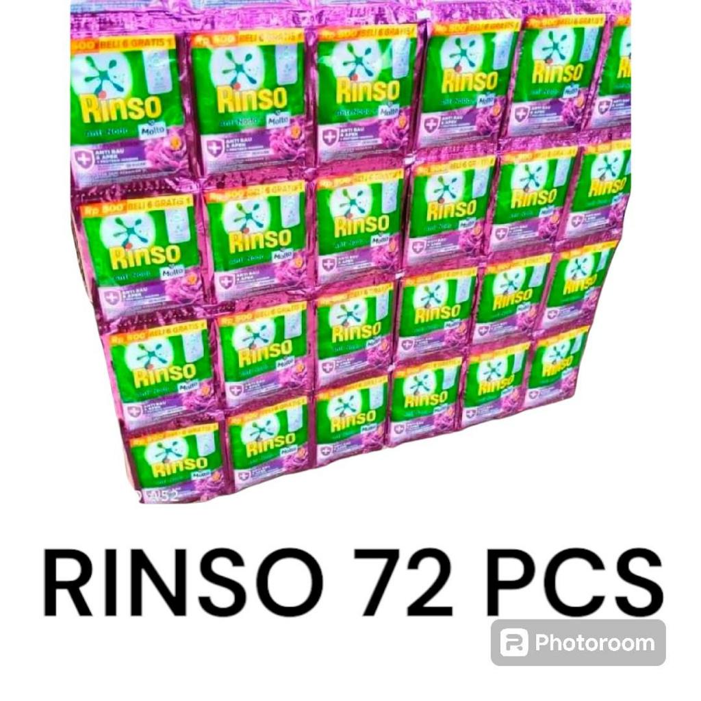 Rinso cair/Deterjen cair Rinso molto saset 18ml isi 72 pcs