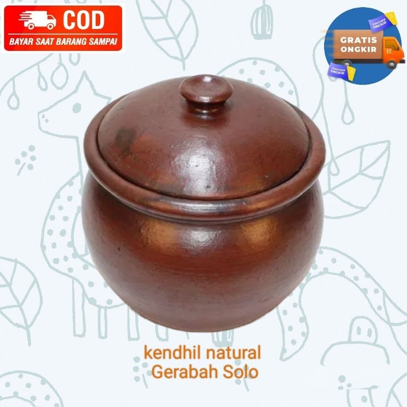 KENDIL TANAH LIAT D20 KENDIL BUBUR KENDIL JAMU KENDIL HERBAL KENDIL GERABAH NATURAL