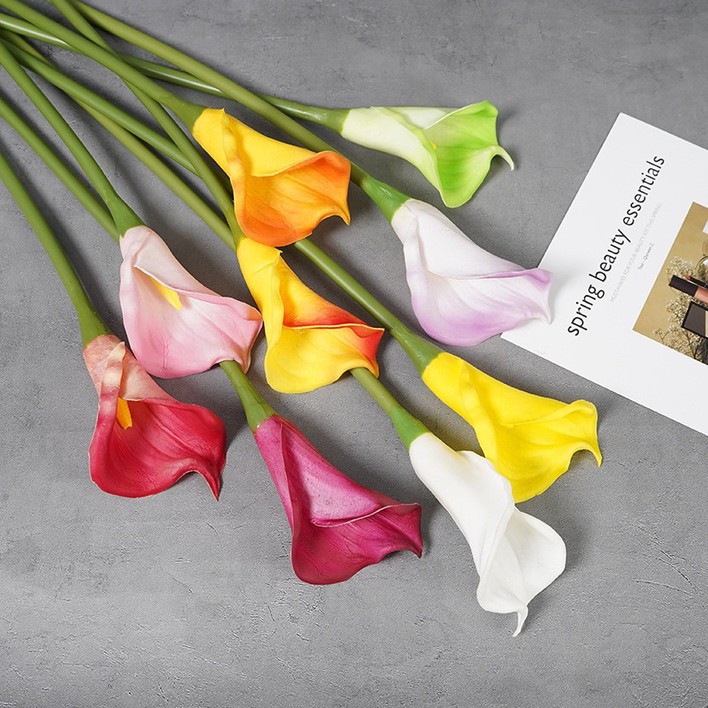 Calla Lily Latex Artificial Jumbo Bunga Hias Lili Premium Dekorasi Rumah Hiasan Pernikahan A5N04