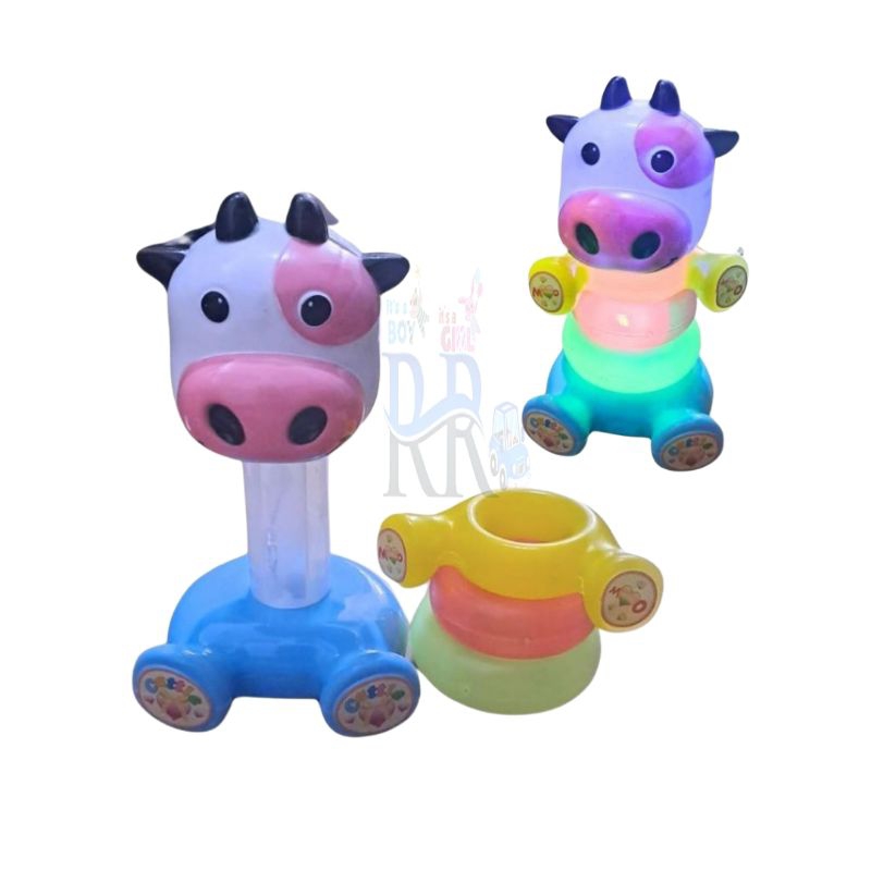 RING DONAT SAPI MAINAN EDUKATIF ANAK NYALA LAMPU LED PAKAI BATERAI DAN ADA MUSIK