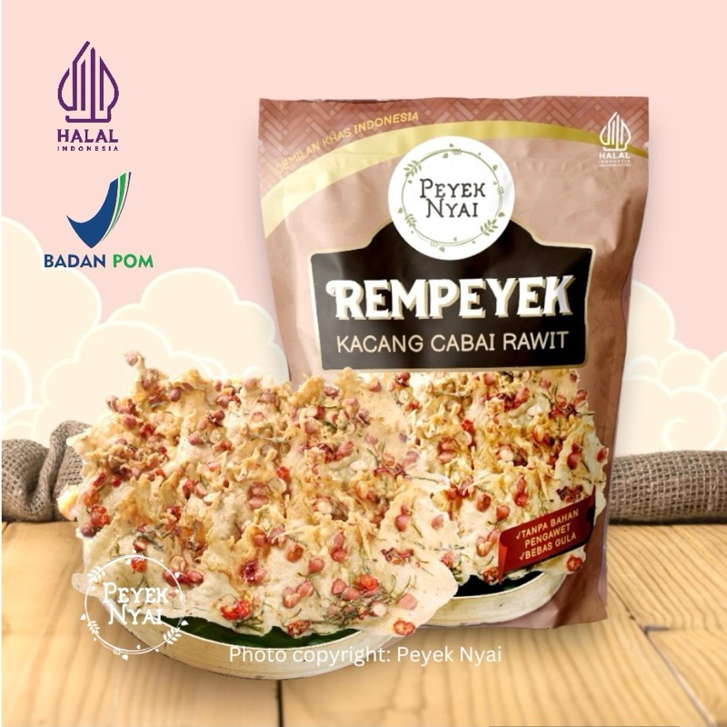 

PEYEK NYAI - Rempeyek Kacang Tanah Cabai Rawit (Pouch)