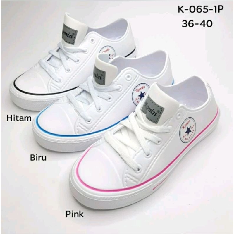 Sepatu komin putih all style, sepatu karet cewek anti air.