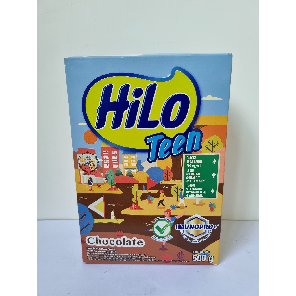 

Hilo Teen Susu Bubuk Hi-Calcium Coklat 500G