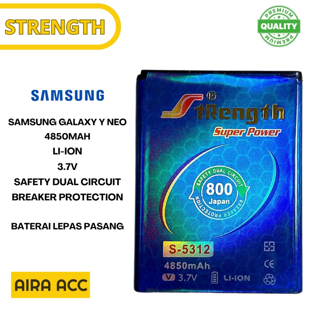 BATERAI S5312 SAMSUNG BATTERY SAMSUNG GALAXY Y NEO S-5312 STRENT BATRE