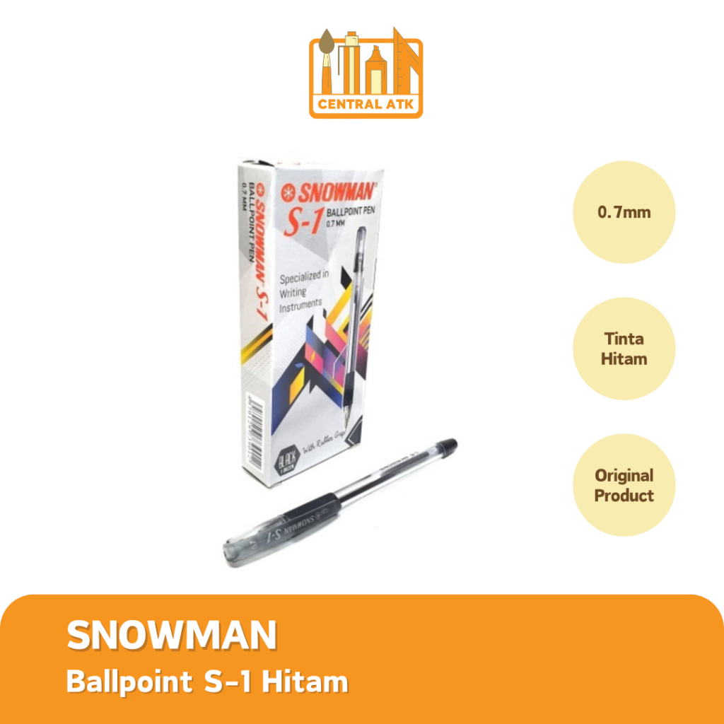 

BALLPOINT / BOLPEN / PULPEN SNOWMAN S-1 0.7 (1 PACK)