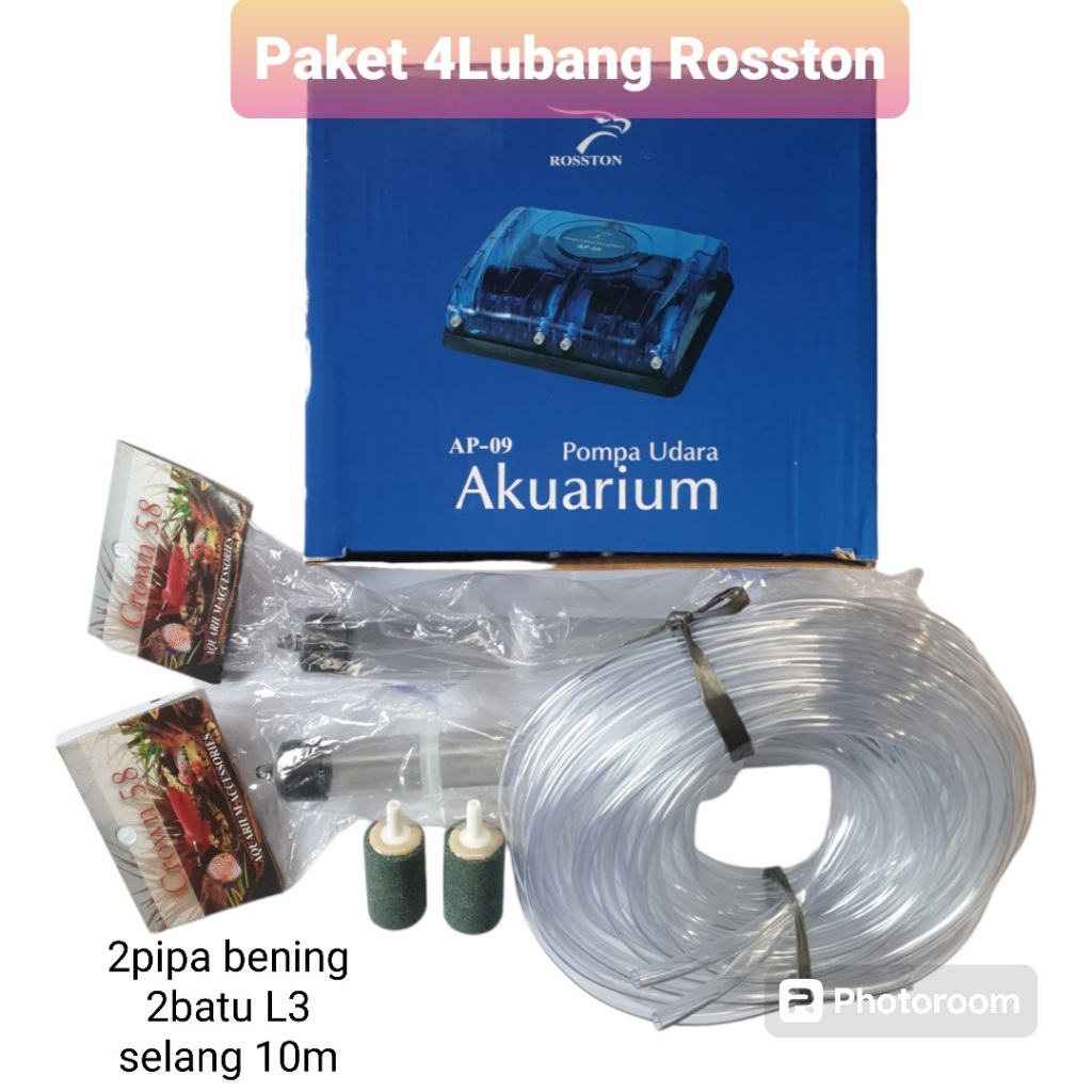 NAJMASELLER - Paket Aerator 4 lubang aquarium Murah. Untuk aquarium kolam hidroponik