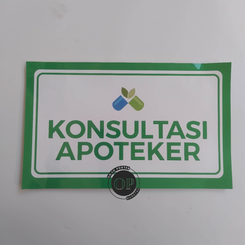 

Stiker Konsultasi Apoteker - Farmasi - Apotek - Pharmacy