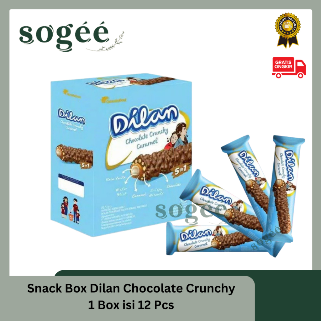 

Sogee ☘️ Dilan Chocolate Chrunchy Caramel 1 Box/ 12 Pcs