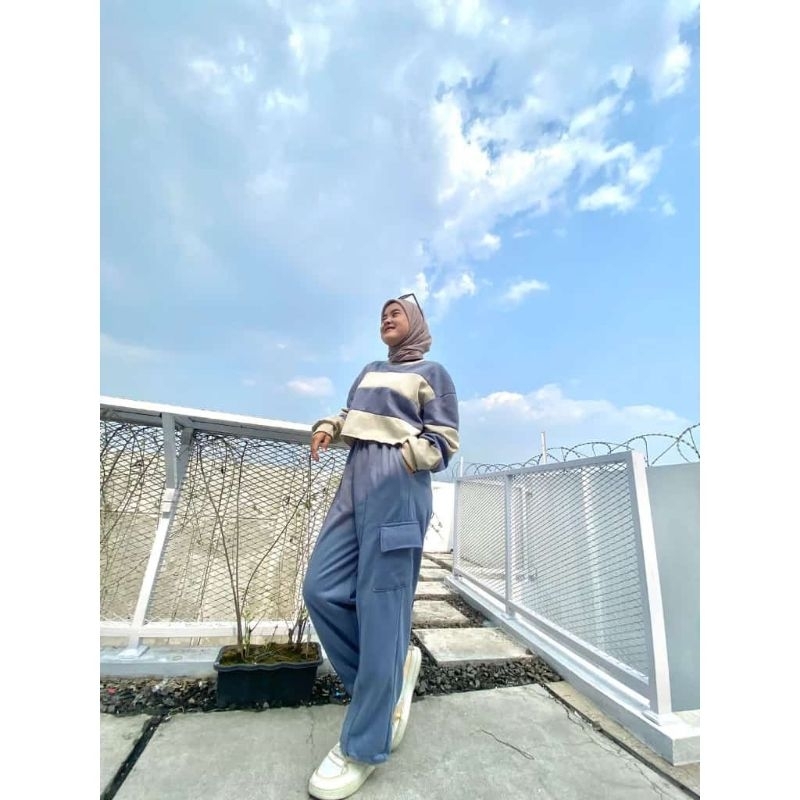 Baju setelan wanita cargo