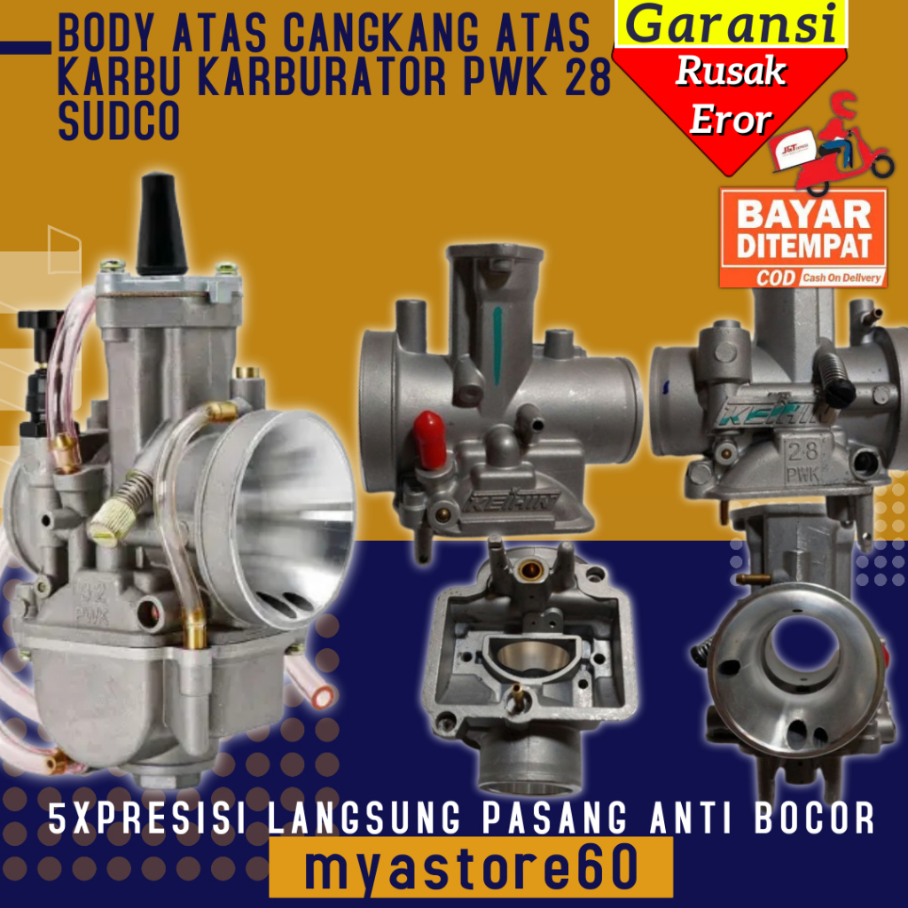 Rangka Bodi Body Badan Cangkang Atas Karburator Karbu Carburator Carbu Karbulator PWK28 PWK 28 SUDCO