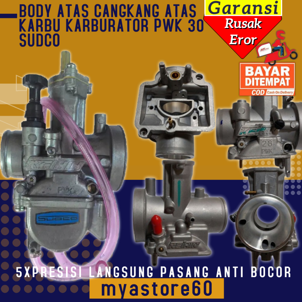 Rangka Bodi Body Badan Cangkang Atas Karburator Karbu Carburator Carbu Karbulator PWK30 PWK 30 SUDCO