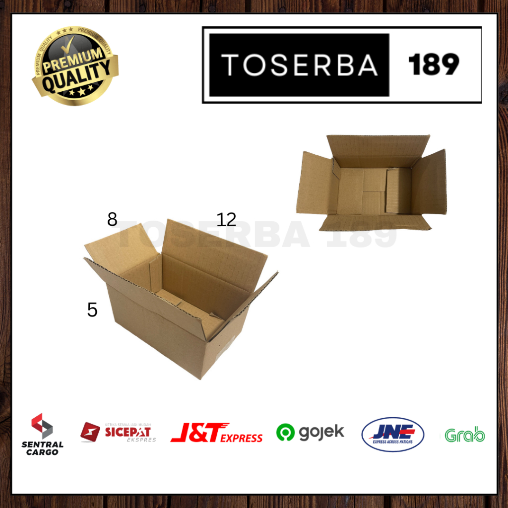 

Kotak kardus box packing uk 12x8x3 SHEET POLOS