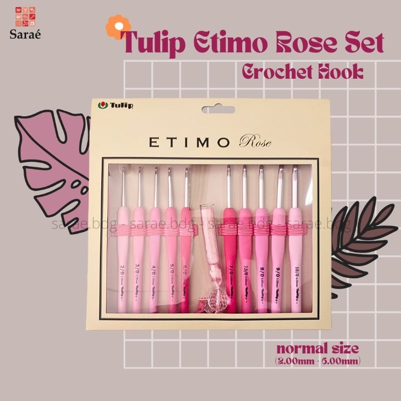 Tulip Etimo Rose Crochet Hook Set (Normal Size) - Hakpen/Jarum Rajut