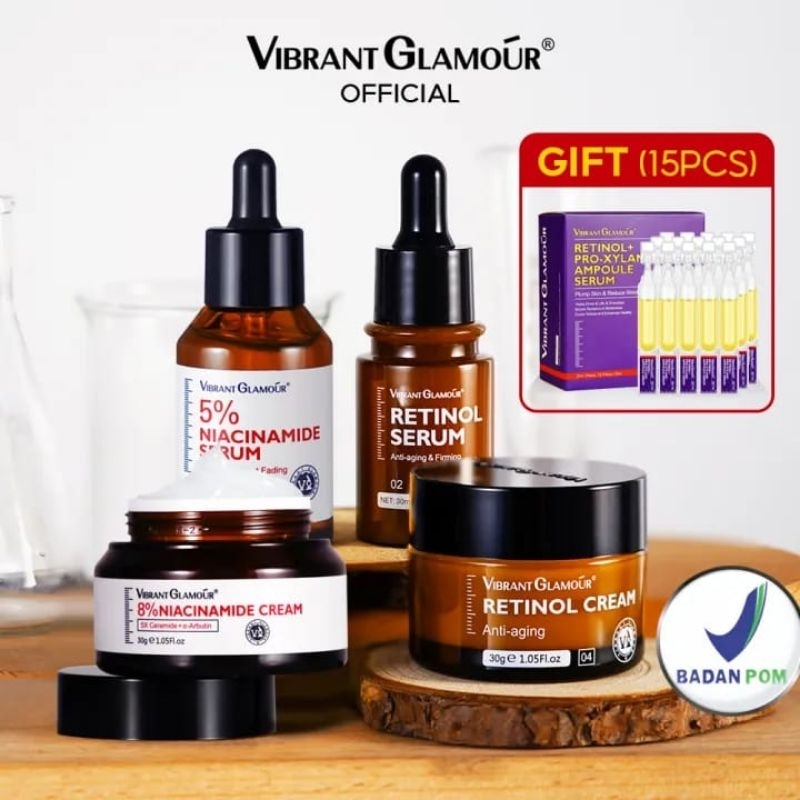 VIBRANT GLAMOUR 4IN1 (PAKET VIT A+B RETINOL DAN NIACINAMIDE)