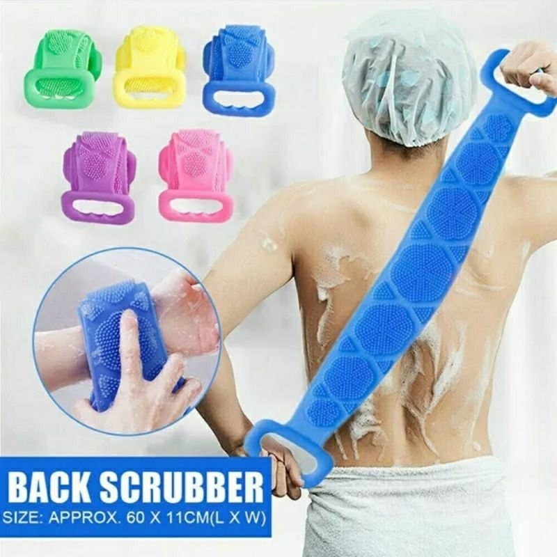 SIKAT PUNGGUNG BADAN SILICONE SCRUBBER SPONGE MANDI ALAT GOSOK BADAN