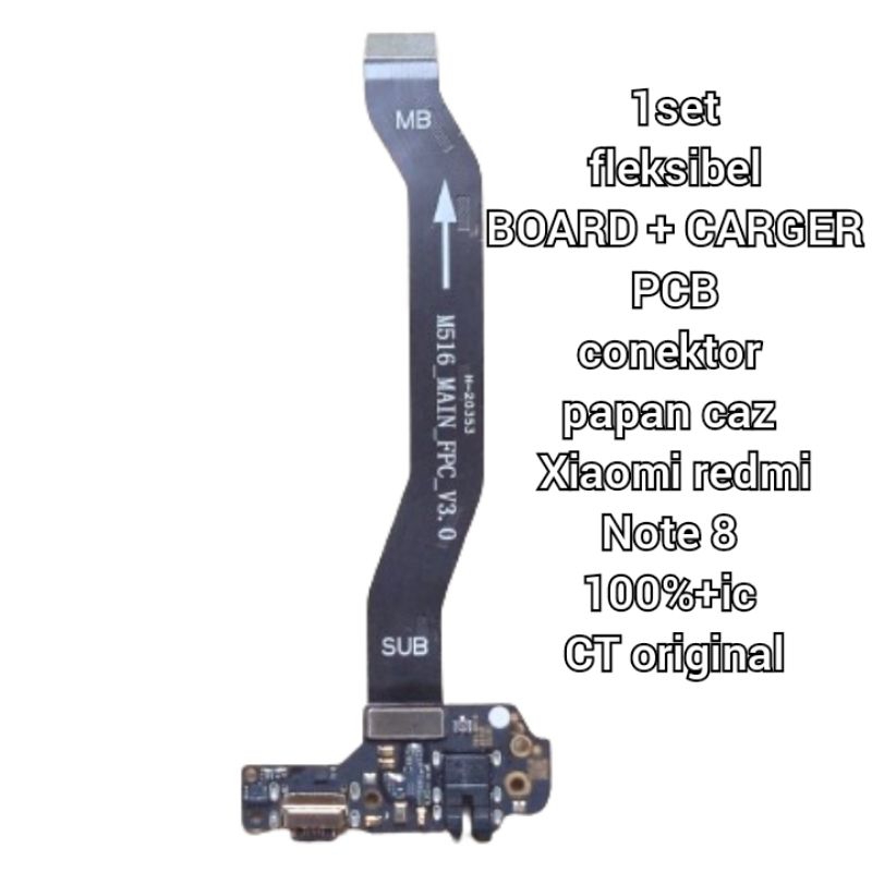 fleksibel board carger xiaomi redmi note 8 100%+ic componen ic original 100%+ ic xiaomi redmi note 8