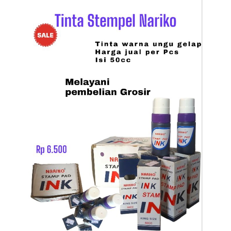 

{APM}Tinta Stempel/Tinta Mengecap/ Stamp Pad INK/ Merek Nariko 50cc