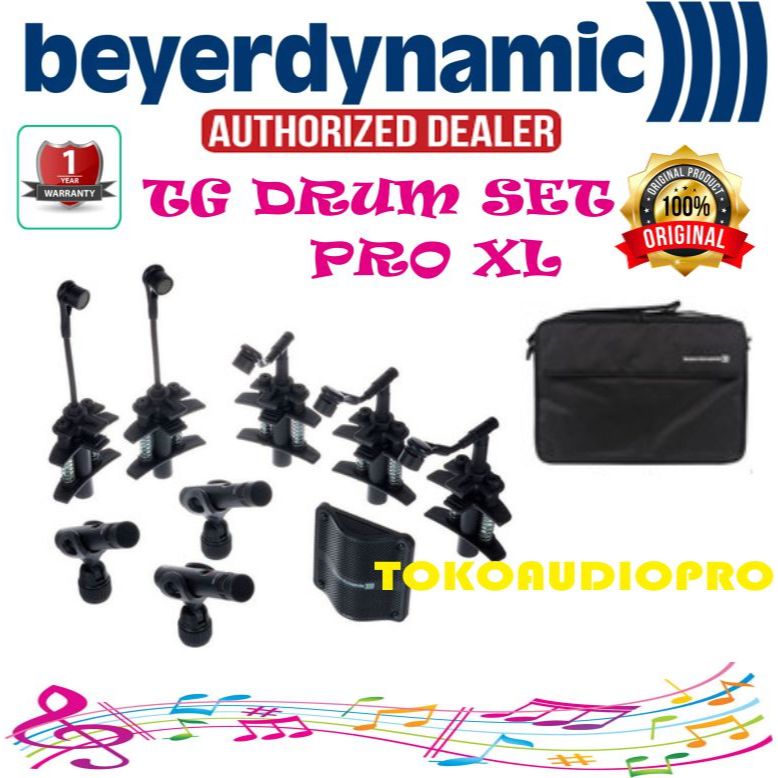 Mic Beyerdynamic TG Drum Set Pro Large Drum Microphone Kit Tg DRum Set Pro XL Mic Drum Set