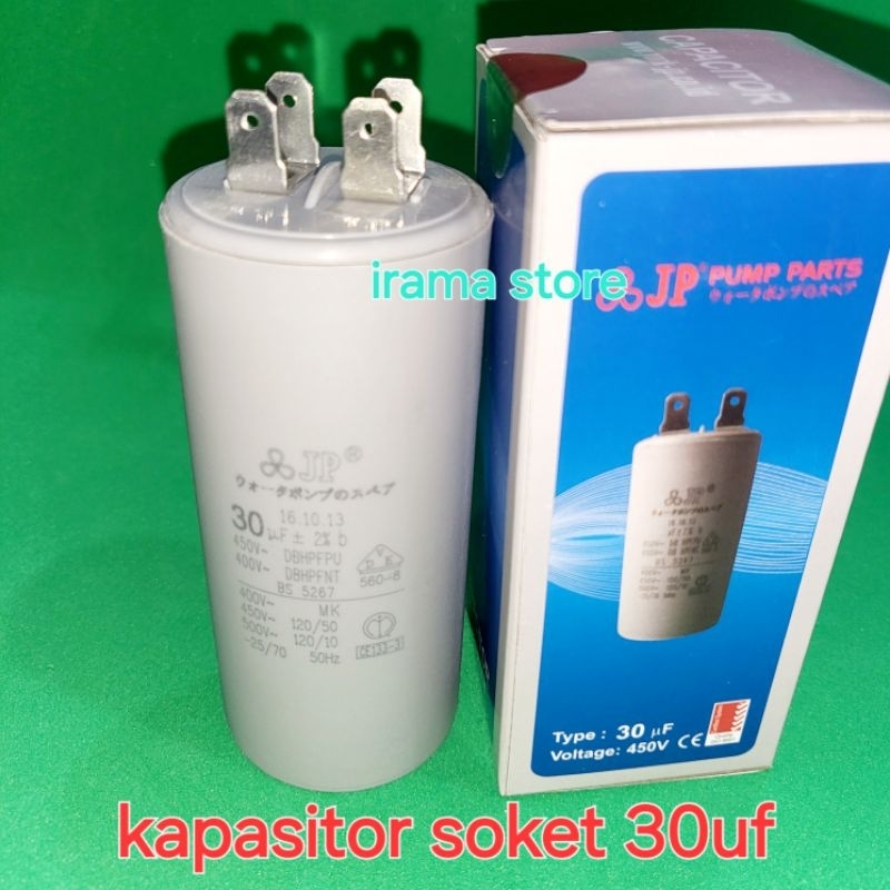 JP Kapasitor Soket Bulat 30uf 450V Kapasitor Soket 30 uf 450V MURAH