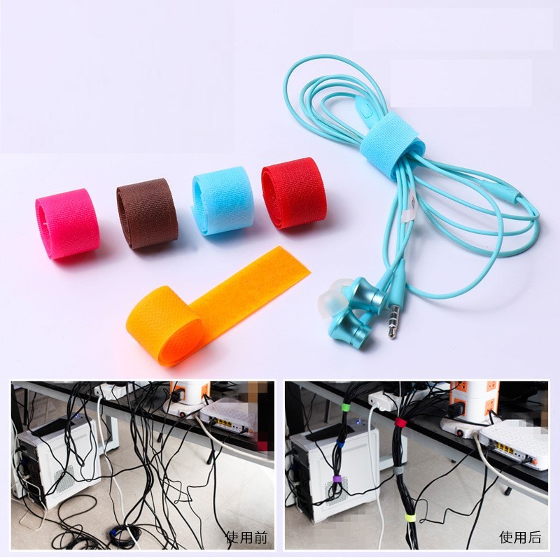 Velcro Strap Pengikat Kabel Strap Cord Pengrapi Kabel Velcro Panjang 17cm