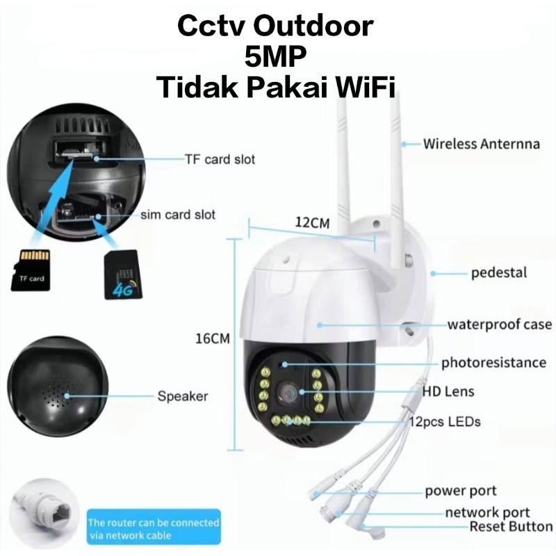Kamera Cctv Pantau di HP Tanpa WiFi Model Outdoor Pakai Kartu Sim 4G